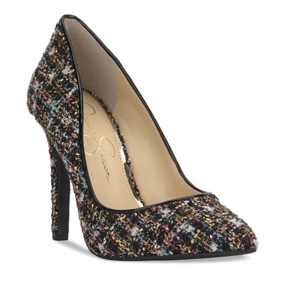 Jessica Simpson Cassani Pointed-Toe Pumps black tweed - 9 M - Picture 1 of 13